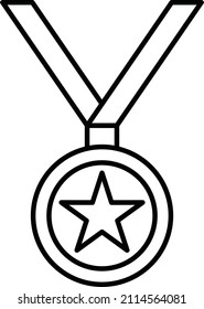 Medaillensymbol, Vektordesign-Wohnung