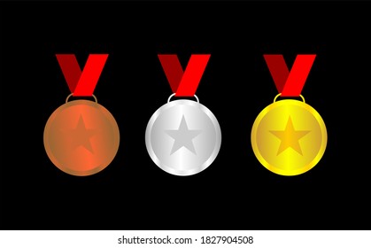 diseño vectorial de icono de medalla para el ganador de la competición
