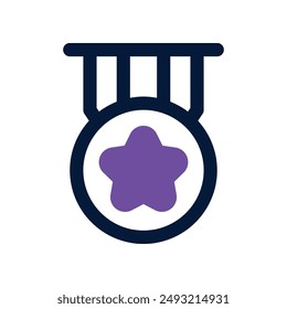 medal icon. vector dual tone icon for your website, mobile, presentation, and logo design.