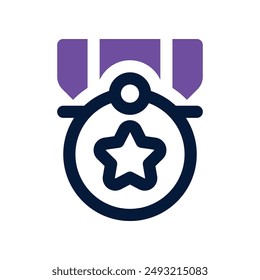 medal icon. vector dual tone icon for your website, mobile, presentation, and logo design.