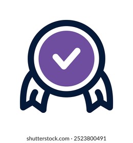 medal icon. vector dual tone icon for your website, mobile, presentation, and logo design.