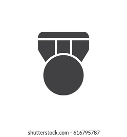 Medal icon vector, filled flat sign, solid pictogram isolated on white. Symbol, logo illustration. Pixel perfect