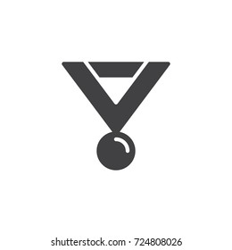 Medal icon vector, filled flat sign, solid pictogram isolated on white. Symbol, logo illustration.