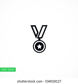 medal icon vector, flat design best vector icon