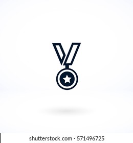 medal icon vector, flat design best vector icon