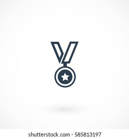 medal icon vector, flat design best vector icon