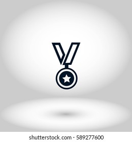 medal icon vector, flat design best vector icon