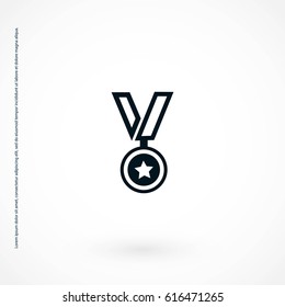 medal icon vector, flat design best vector icon