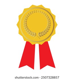 Medal icon vector. flat style with medal vector on white background. Vector illustration.