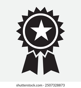 Medal icon vector. flat style with medal vector on white background. Vector illustration.