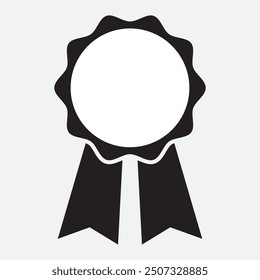 Vector de icono de medalla. estilo plano con Vector de medalla sobre fondo blanco. Ilustración vectorial.
