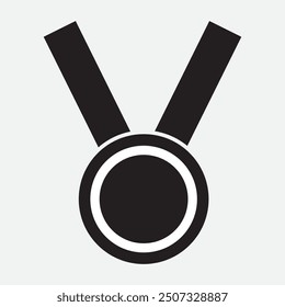 Medal icon vector. flat style with medal vector on white background. Vector illustration.