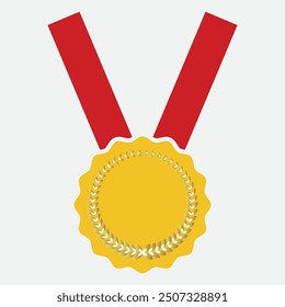 Medal icon vector. flat style with medal vector on white background. Vector illustration.