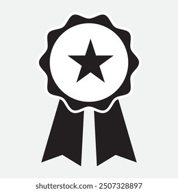 Medal icon vector. flat style with medal vector on white background. Vector illustration.