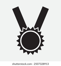 Medal icon vector. flat style with medal vector on white background. Vector illustration.