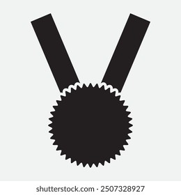 Medal icon vector. flat style with medal vector on white background. Vector illustration.