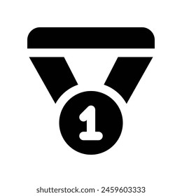 ícono de medalla. ícono de glifo de Vector para tu Sitio web, móvil, presentación y diseño de logotipo.