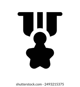 medal icon. vector glyph icon for your website, mobile, presentation, and logo design.