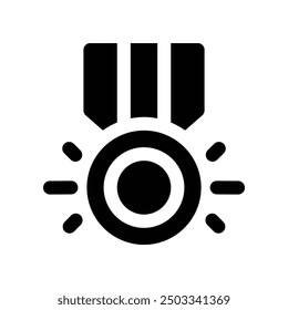 medal icon. vector glyph icon for your website, mobile, presentation, and logo design.
