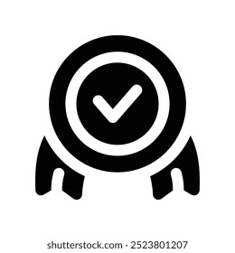 medal icon. vector glyph icon for your website, mobile, presentation, and logo design.