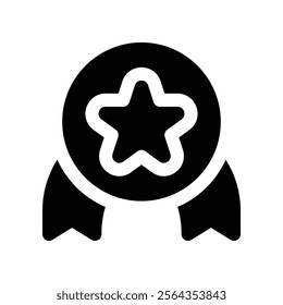 medal icon. vector glyph icon for your website, mobile, presentation, and logo design.