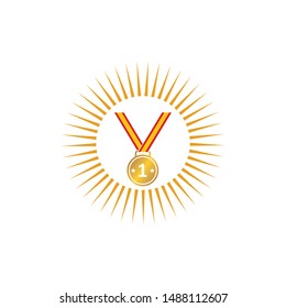 medal icon vector illustration design template