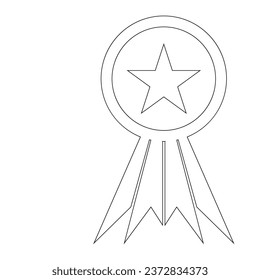 diseño de ilustración vectorial de icono de medalla