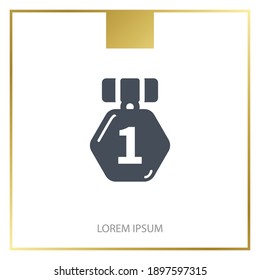 icono de medalla. Ilustración del vector EPS 10.