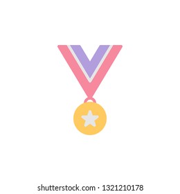 Medal Icon Vector Illustration in Flat Style for Any Purpose