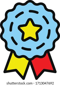 Icono de medalla ilustración vectorial plano