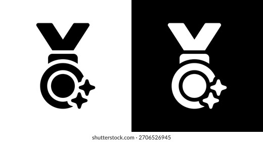 Medal Icon Vector Illustration. Flat Style Design Created For Creative Flexibility In Light And Dark Versions.