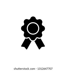 Medal Icon Vector Illustration in Glyph Style for Any Purpose