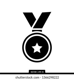 Medal Icon Vector Illustration Logo Template