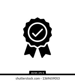 Medal Icon Vector Illustration Logo Template