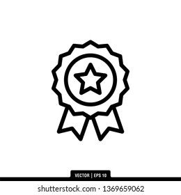 Medal Icon Vector Illustration Logo Template