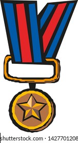 Medal icon vector illustration logo template