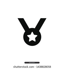 Medal Icon Vector Illustration Logo Template