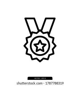 Medal Icon Vector Illustration Logo Template 
