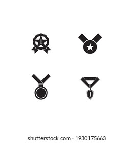 Medal icon vector illustration logo design
