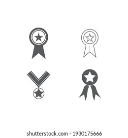 Medal Icon Vector Illustration Logo Design