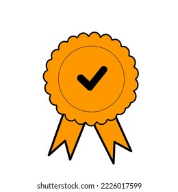 Plantilla de logotipo de Ilustración de vectores de iconos de medallas