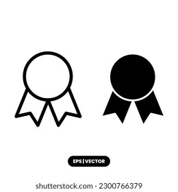 Medal icon vector illustration logo template for many purpose. Isolated on white background.