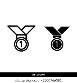 Medal icon vector illustration logo template for many purpose. Isolated on white background.