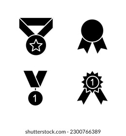 Medal icon vector illustration logo template for many purpose. Isolated on white background.