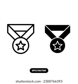 Medal icon vector illustration logo template for many purpose. Isolated on white background.