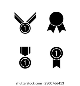 Plantilla de logotipo de ilustración vectorial de icono de medalla para muchos fines. Aislado sobre fondo blanco.