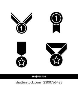 Medal icon vector illustration logo template for many purpose. Isolated on white background.