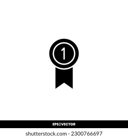 Medal icon vector illustration logo template for many purpose. Isolated on white background.
