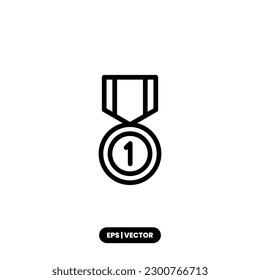 Medal icon vector illustration logo template for many purpose. Isolated on white background.