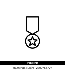 Medal icon vector illustration logo template for many purpose. Isolated on white background.
